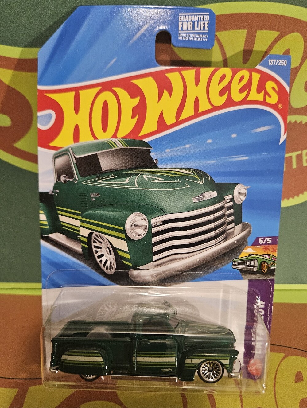 HotWheels Green Vintage Pickup Truck La Troca